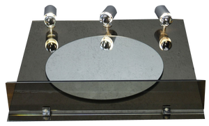 Vintage Spotlight Bathroom Mirror in the style of Fontana Arte, 1970s