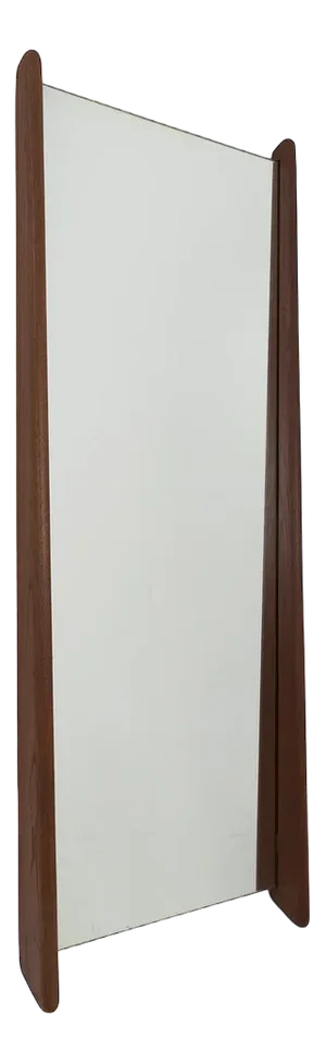 Danish Mirror with Teak Frame