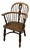 Georgian Elm and Ash Wheel Back Windsor Carver Chair For Sale
