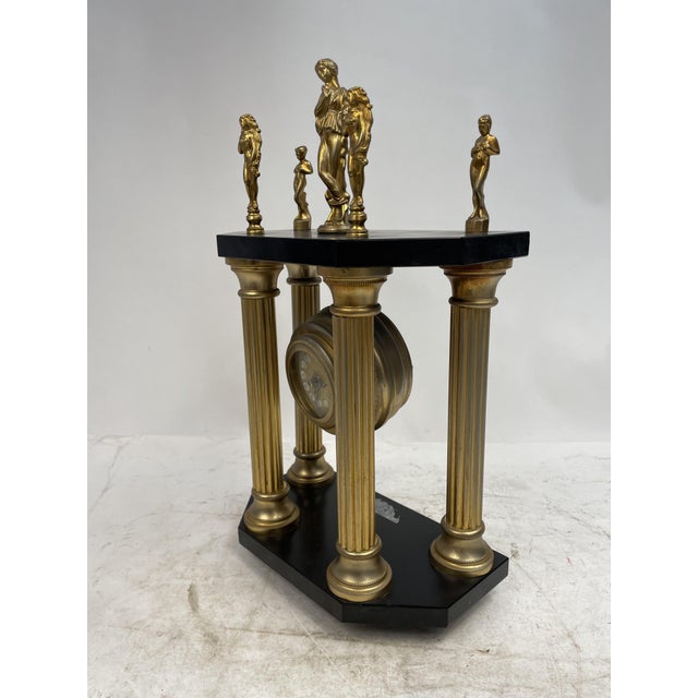 Gold Vintage Liberty Clock, 1920s For Sale - Image 8 of 18