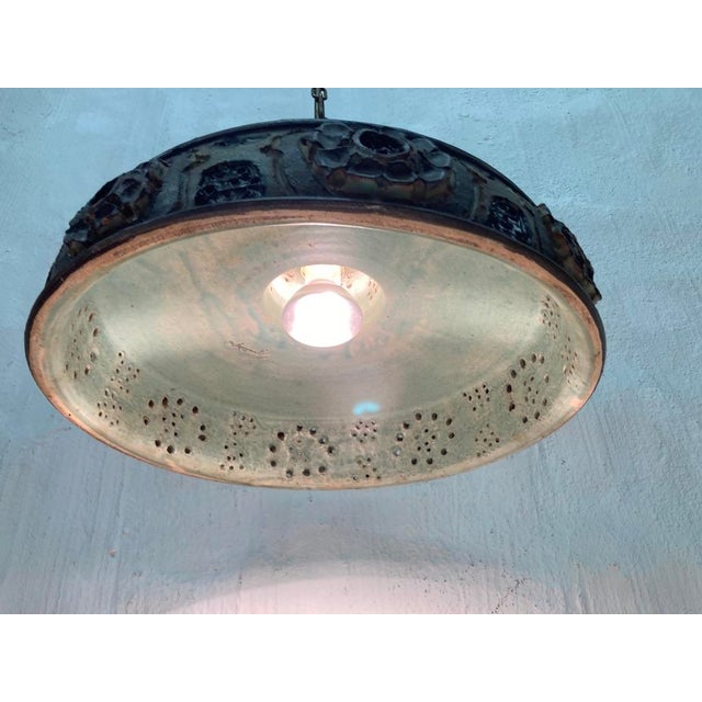Danish Studio Ceramic Pendant Lamp by Jette Hellerøe, 1970s For Sale - Image 14 of 18
