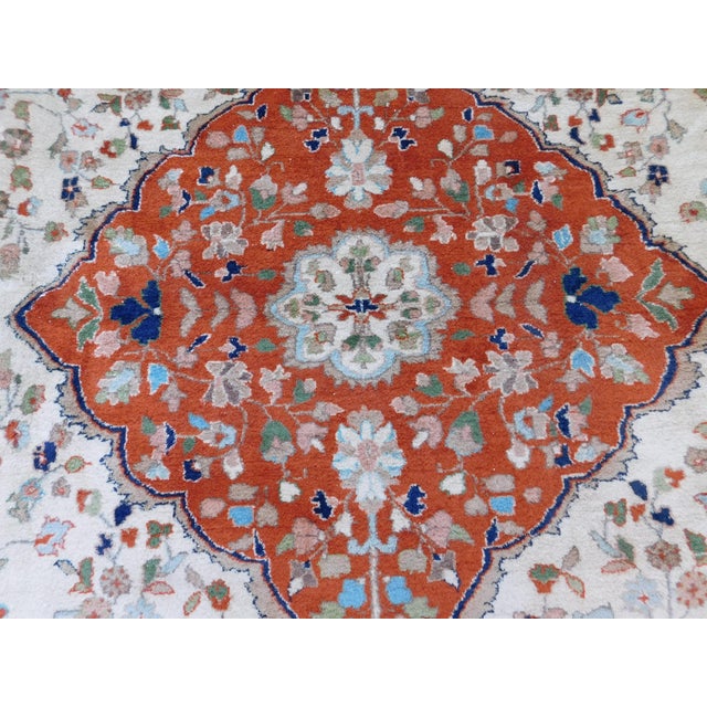 Ivory Mid 20th century Northwest Hand Knotted Wool Pile Oversize Persian Rug. 9'10"x 16'3" For Sale - Image 8 of 18