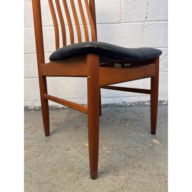 Set of Six Mid-Century Slatted Teak Dining Chairs by Benny Linden For Sale - Image 12 of 18