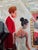 Red Contemporary Glynn Marcus “Spectators at the Tarkay Exhibit” Giclee on Canvas With Hand Embellishment and Bas Relief Signed For Sale - Image 8 of 13