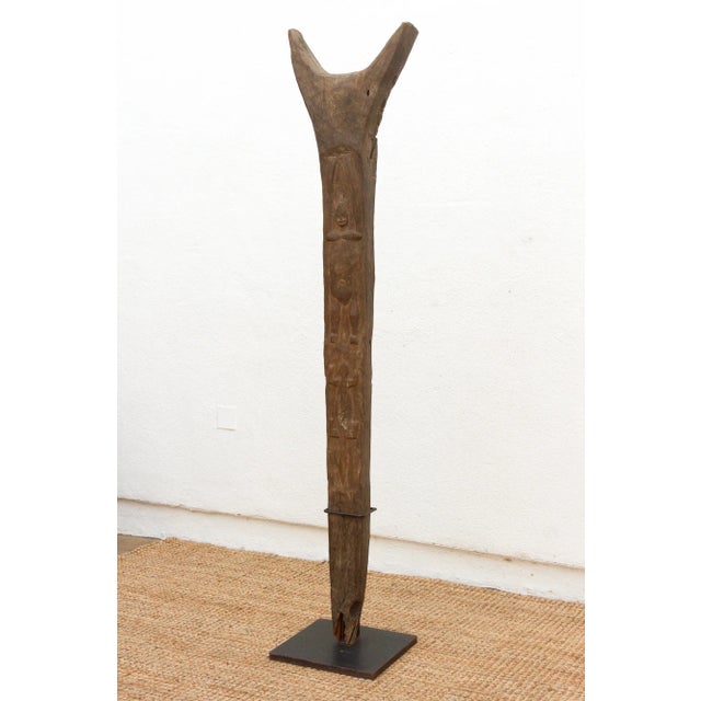 Wood Antique Bamileke House Post Sculpture For Sale - Image 7 of 13