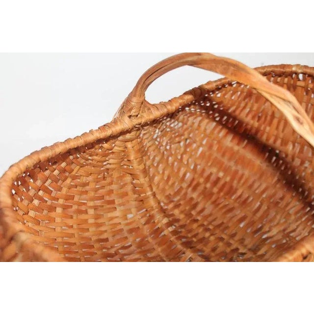 1980s 19th Century Woven Buttocks Basket For Sale - Image 5 of 6