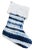Shabby Chic Blue & White One-Of-A-Kind African Textile Christmas Stockings, S/2 For Sale - Image 3 of 9