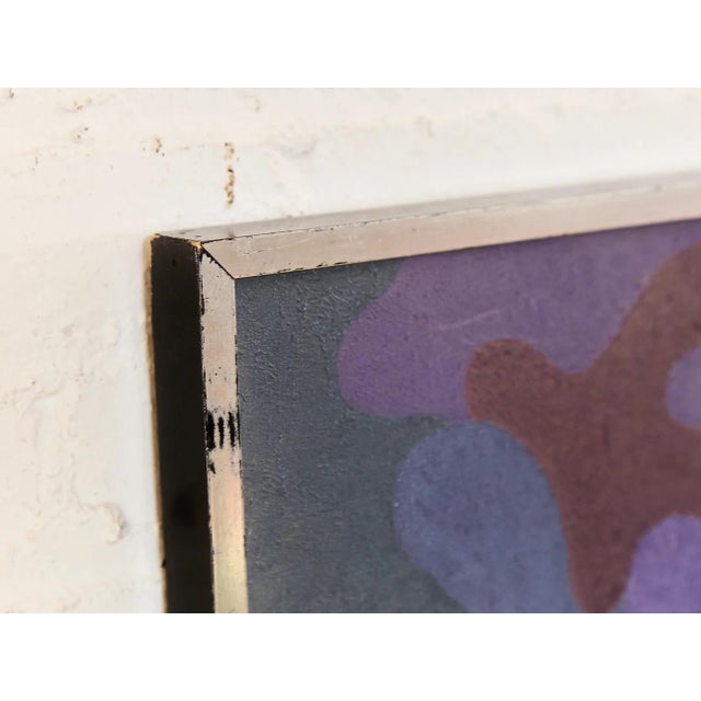 Mid 20th Century Purple Abstract Acrylic Painting by Stanley Donald Tschopp For Sale In Los Angeles - Image 6 of 10
