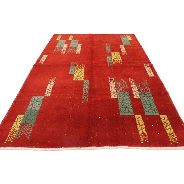 Bauhaus Zeki Muren Vintage Turkish Sivas Rug - 05'02 X 08'01 For Sale - Image 3 of 12
