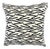 20x20 Embroidered Linen Pillow – Ivory With Black Stitching For Sale