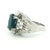 1980s Platinum Natural Thai Sapphire & Diamond Ring, Gia Certified 4.33 Carats, Size 8 For Sale - Image 9 of 12