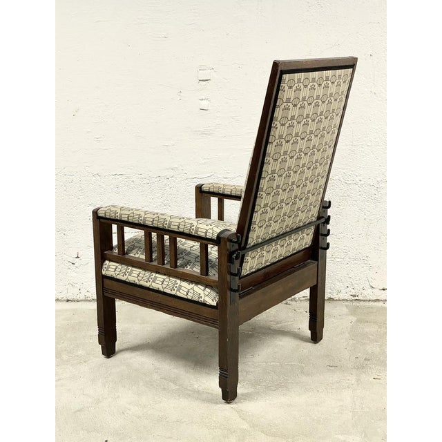 Art Nouveau Armchair with Adjustable Backrest, 1890s For Sale - Image 4 of 12