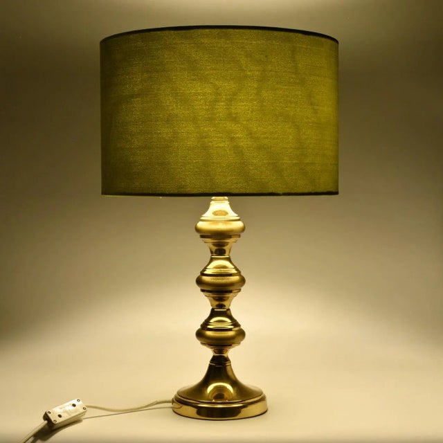 Given dimensions are with the lampshade. Lamp-base height: 41 cm Lamp-base diameter: 14.5 cm European Plug (up to...