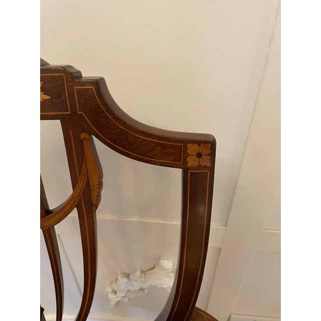 Mahogany Inlaid Desk Chair, 1900s For Sale - Image 13 of 16