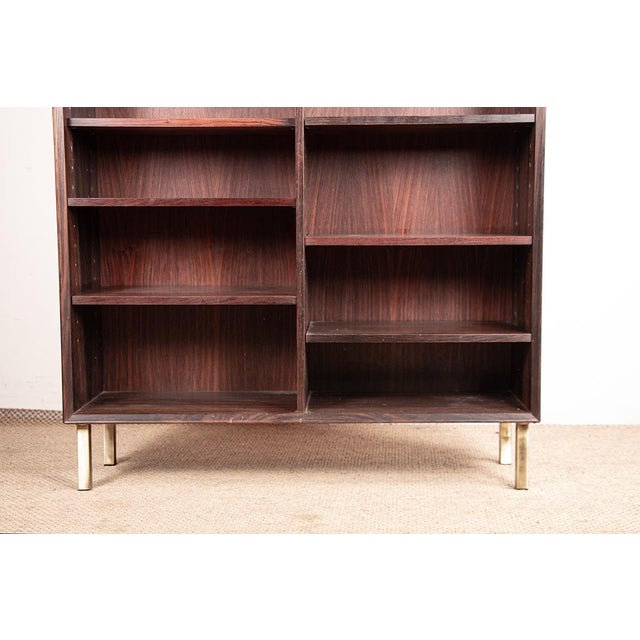 Large Danish Tall Bookcase in Rosewood by Erik Brouer for Brouers Mobelfabrik, 1960s For Sale - Image 10 of 13