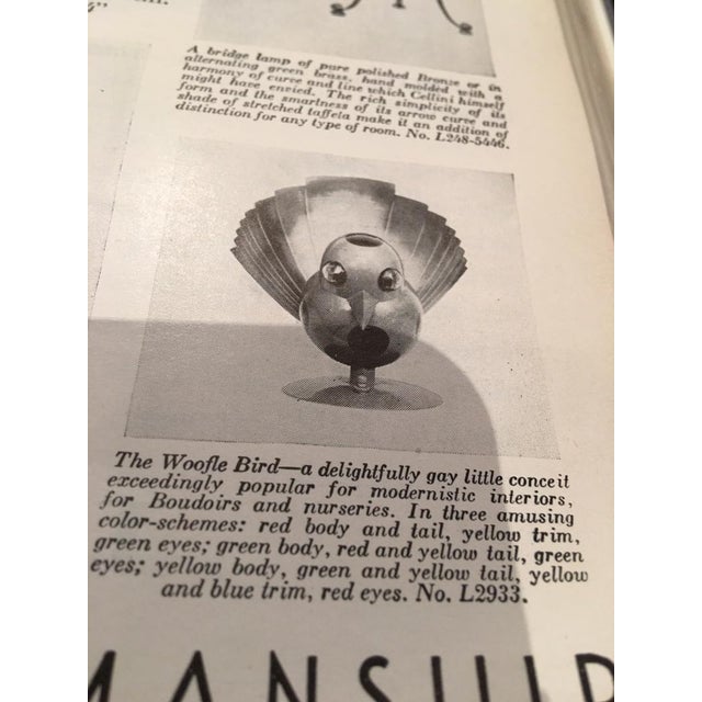 Pair of Modernist Art Deco Peacock Lamps designed in 1929 by Walter Von Nessen for the Miller Lamp Company .When Lit the...