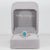 Modern 3.4Ct Cambodian Blue Zircon Ring With Natural Diamond Accents: Solid 14k Gold, Size 6.75 For Sale - Image 3 of 9