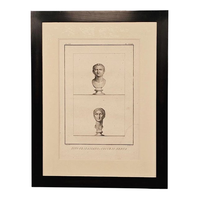 Engraving of Roman Emperor Busts, Italy Circa 1800 For Sale