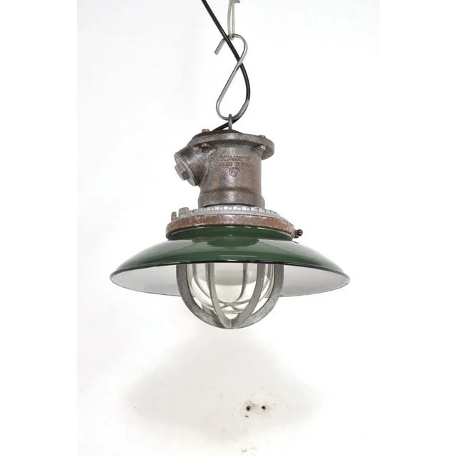 Vintage Enamel Pendant from Benjamin Electric Manufacturing Company, 1930s For Sale - Image 11 of 12