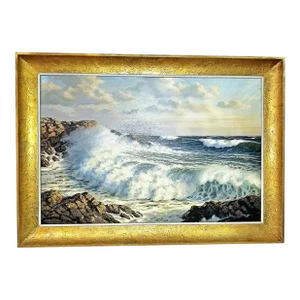 1950s Original Oil on Canvas Seascape by Josef M Arentz