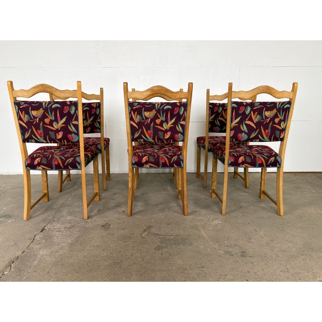 Vintage Danish Oak Dining Chairs, 1960s, Set of 6 For Sale - Image 4 of 9