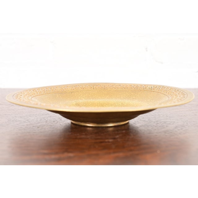 Early 20th Century Tiffany Studios New York Bronze Doré Bowl With Decorative Border For Sale - Image 5 of 13