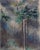 Abstracted watercolor landscape of a peaceful waterfall by an unknown artist (20th Century). Chinese watercolor school....