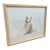 Charming Mid Century Dog Signed Sketch With Watercolor Accents For Sale