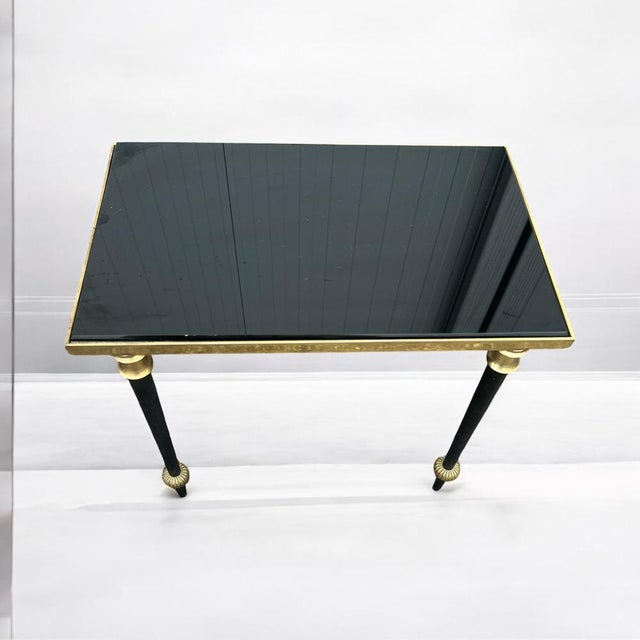 Neo-Classic Nesting Tables in Brass and Glass from Maison Baguès, 1950s, Set of 3 For Sale - Image 10 of 14
