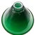 Metal 1920s Art Deco Banker/Poker Hanging Ceiling Light W/ 9" Brass Rim Green Glass Shade For Sale - Image 7 of 12