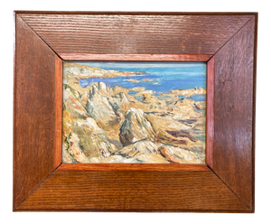 René Le Forestier, La Rochelle Coast, Oil on Canvas, 1950s, Framed