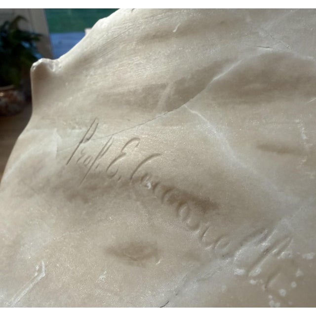 Antique Alabaster Sculpture of Two Intertwined Female Busts For Sale - Image 17 of 18
