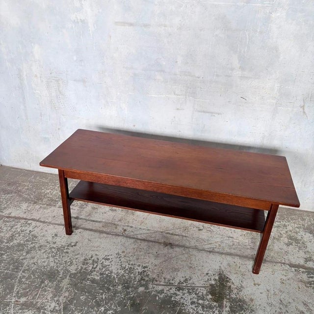 Mid-Century Teak Coffee Table with Undershelf Storage For Sale - Image 5 of 10
