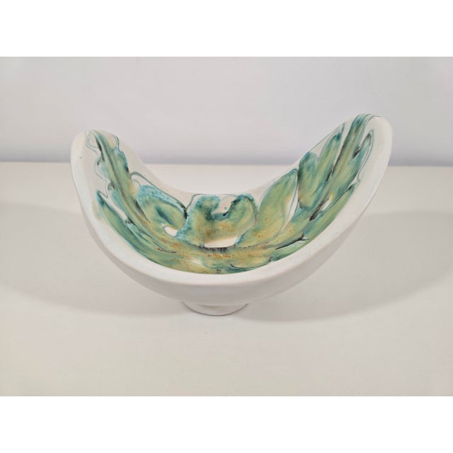 Ceramic Sculptural Bowl in Glazed Ceramic by Robert Bonfil, France, 1950s For Sale - Image 7 of 10
