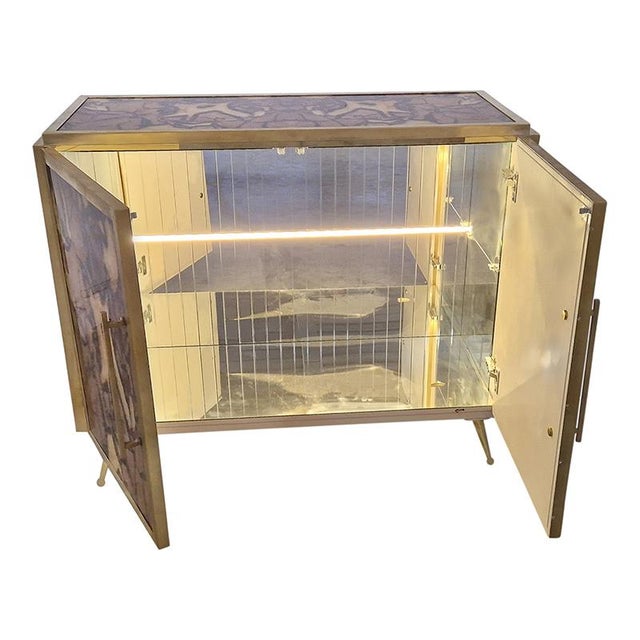 Illuminated Glass Sideboard, 1980s For Sale - Image 9 of 13