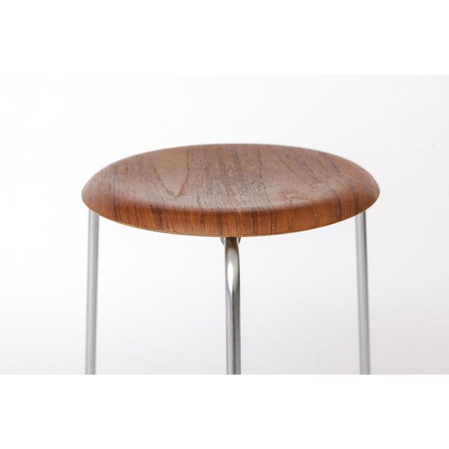 Fritz Hansen Vintage Danish Stool by Arne Jacobsen for Fritz Hansen, 1950s For Sale - Image 4 of 7