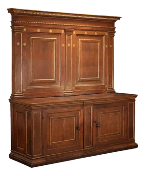 17th Century Cupboard with Étagère in Walnut, Italy