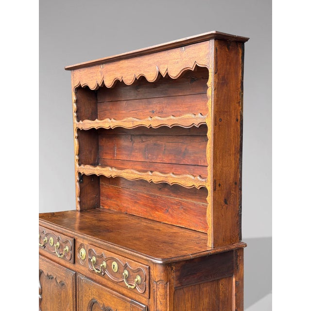Mid 18th Century 18th Century French Provincial Walnut Buffet Vaisselier, 1760 For Sale - Image 5 of 6