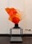 Fan Lamp by Lucia Caprioglio – Painted Acrylic glass on Rice Paper – One-of-a-kind Signed Piece This sculptural fan lamp...