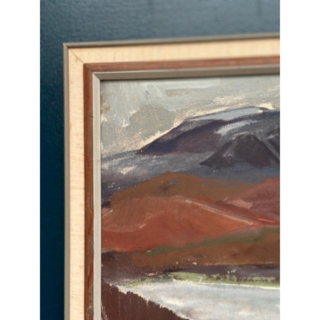 Mountains and Water, 1950s, Oil on Canvas, Framed For Sale - Image 9 of 18
