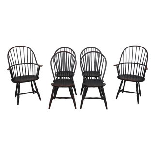 Set of 6 Sack Back Windsor Dining Room Chairs For Sale