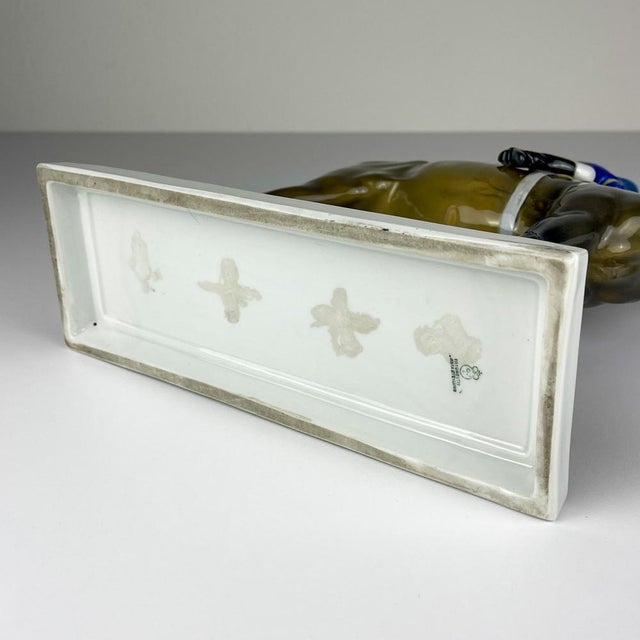 Original Sculpture of Horse and Jockey by Max Hermann Fritz for Fraureuth Kunstabteilung, Germany, 1920s For Sale - Image 4 of 16