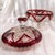 1950s Red Footed Covered Cut to Clear Dish For Sale - Image 4 of 6