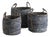 Denim Round Baskets, Set Of 3 For Sale