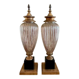 Pair of Early 20th Century English Amphora Shaped Urn Vases