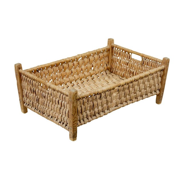 Late 19th Century Swedish Hand-Woven Pine Basket, 1890s For Sale - Image 4 of 9