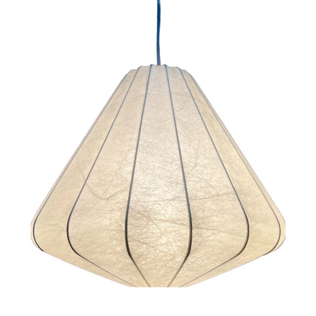 Mid-Century Modern Cocoon Pendant Lamp by Friedel Wauer for Goldkant Leuchten, Germany, 1960s For Sale