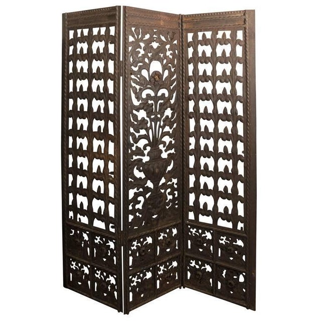 1920's Neoclassical Wrought Iron Screen or Room Divider For Sale - Image 10 of 11