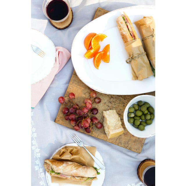 Modern Melamine White Oval Platter For Sale - Image 3 of 5