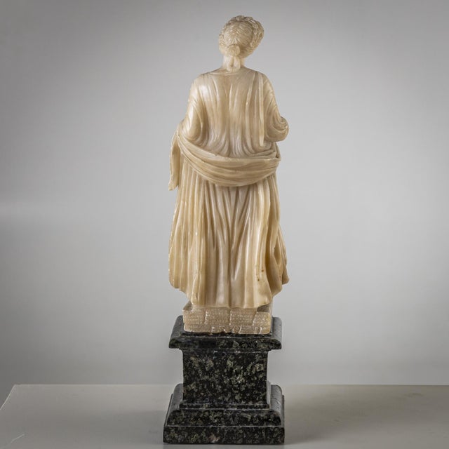 Figurative Sculptures, Late 19th Century, Alabaster, Set of 2 For Sale - Image 15 of 18